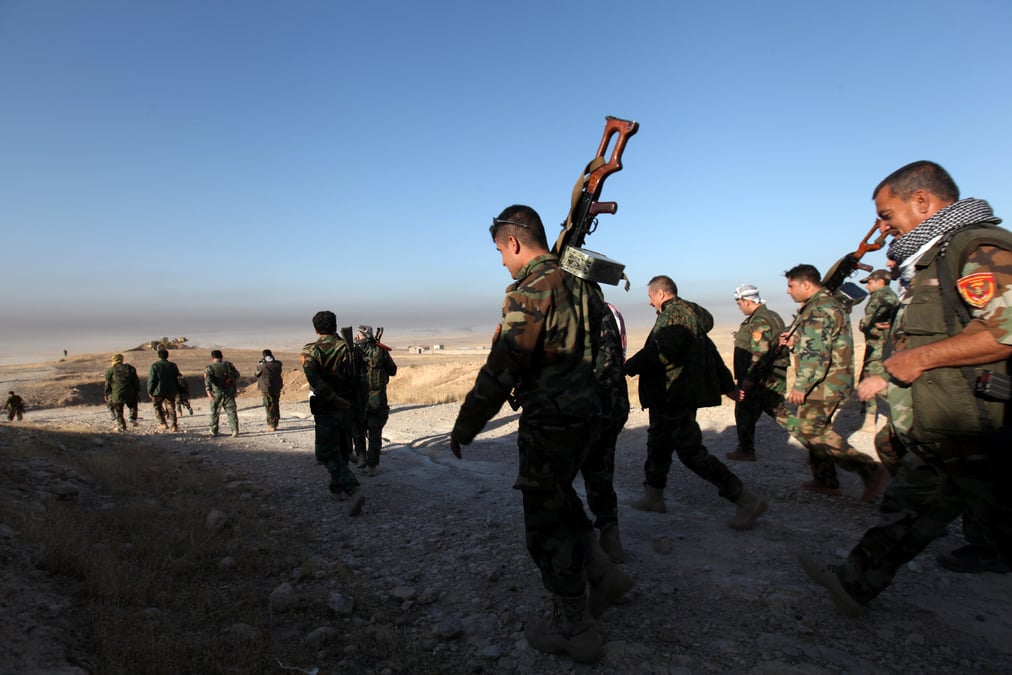 Les forces kurdes avancent a l'est de mossoul