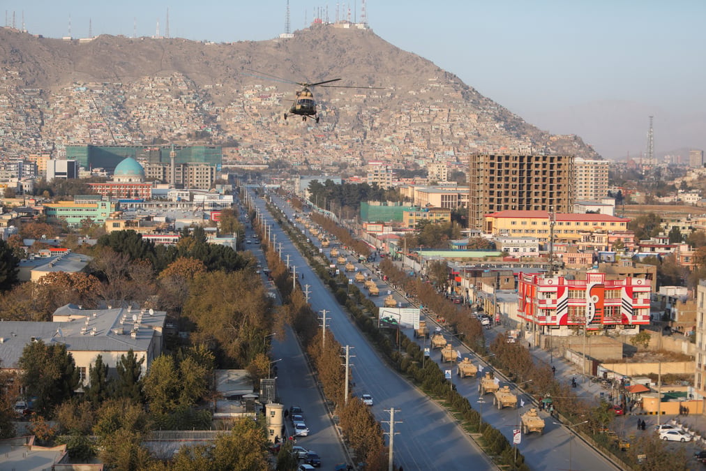 A kaboul, un defile militaire en forme de demonstration de force des taliban