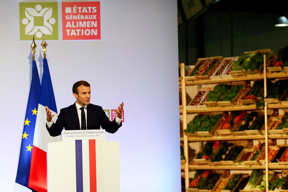 Macron esquisse ses pistes pour reorganiser la filiere agricole