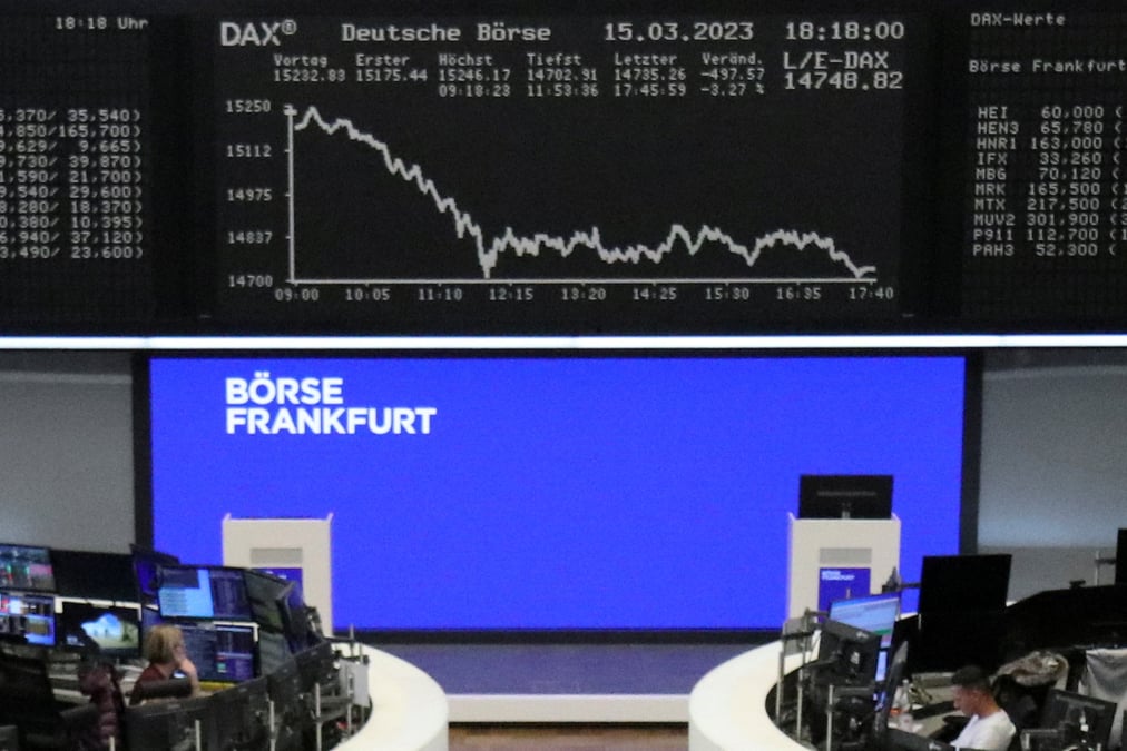 Photo de du graphique dax de l’indice boursier allemand