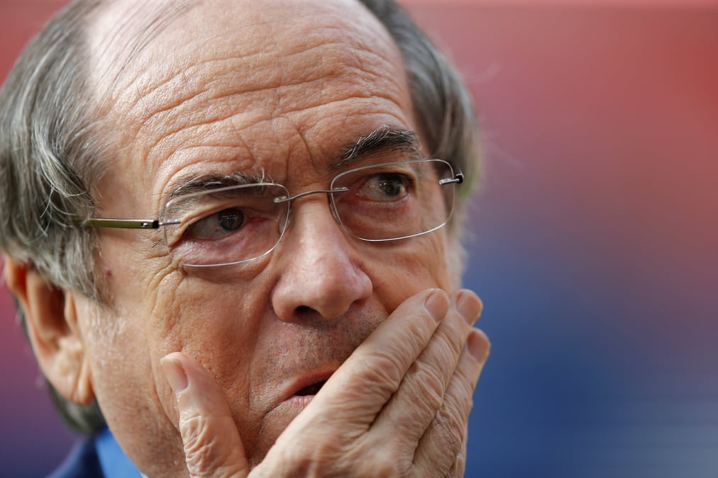 Noel le graet lors d'un match amical france-paraguay