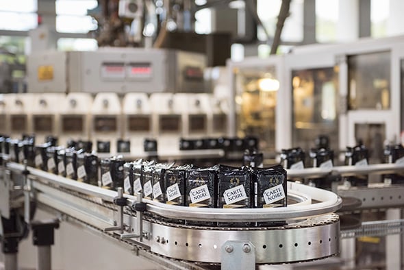 L'usine de café Carte Noire, à Lavérune (34), compte aujourd'hui 10 lignes de production