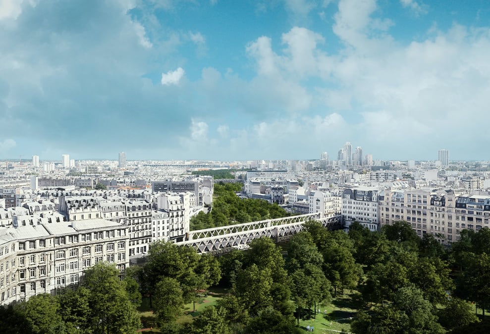 Le projet de "Central Park" voulu par le candidat Benjamin Griveaux en lieu et place de l'actuel faisceau ferré de la gare de l'Est.