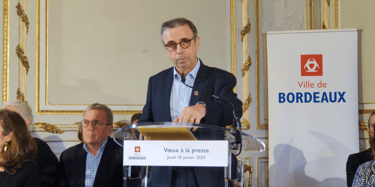 Pierre Hurmic, le jeudi 18 janvier 2024, à Bordeaux