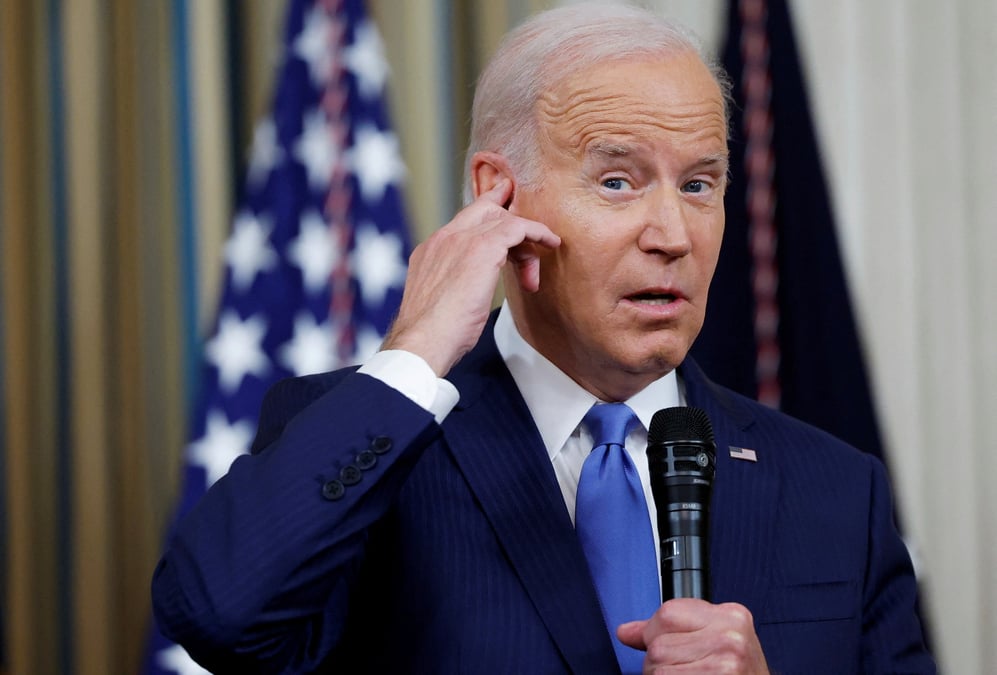 Le president joe biden tient une conference de presse a la maison blanche pour discuter des resultats des elections de mi-mandat de 2022 a washington