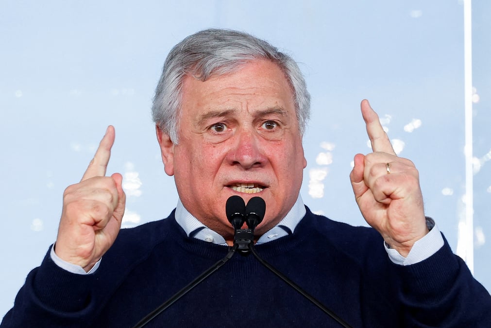 Le ministre italien des affaires etrangeres, antonio tajani
