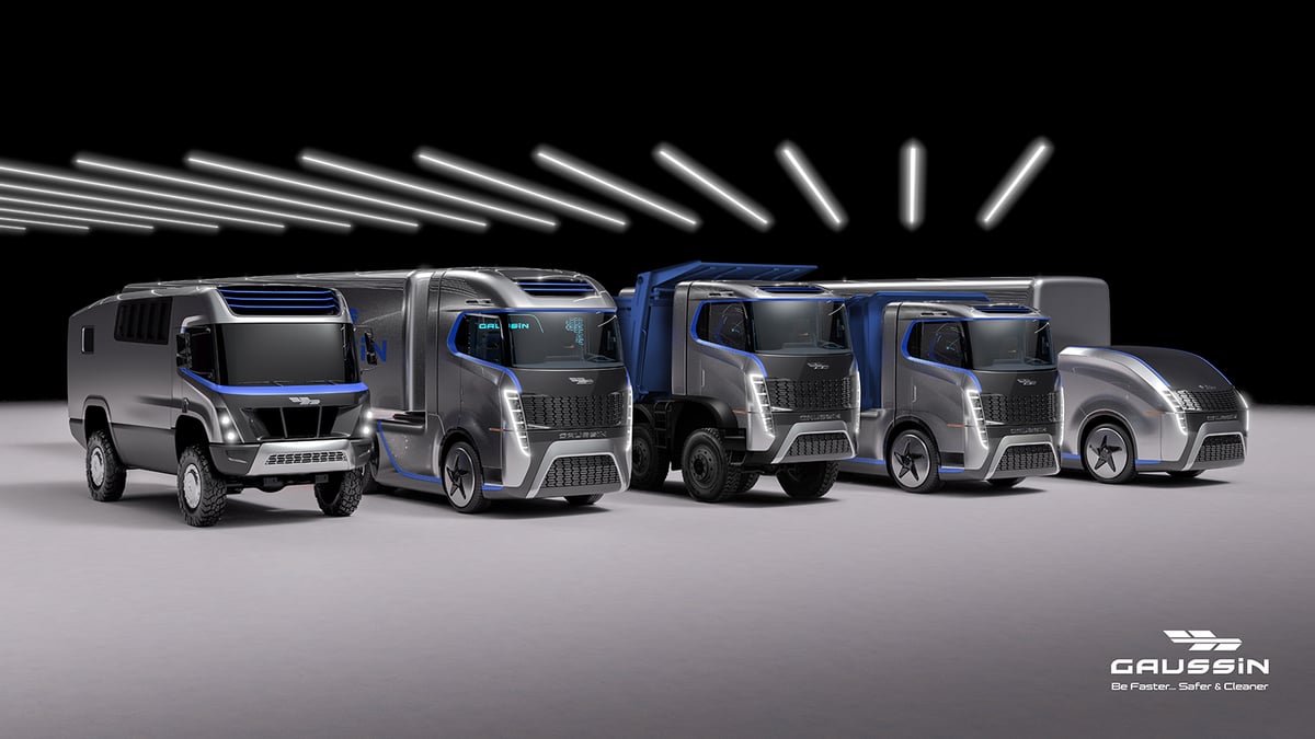GAUSSIN FULL RANGE H2 TRUCKS gamme camions