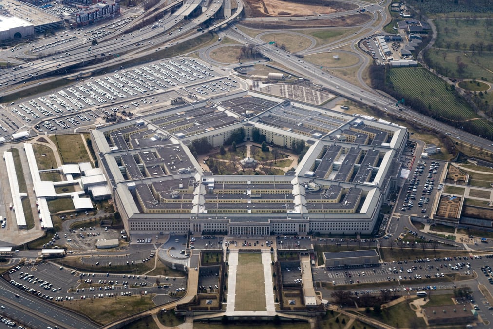 Photo d'archives d'une vue aerienne du pentagone a washington