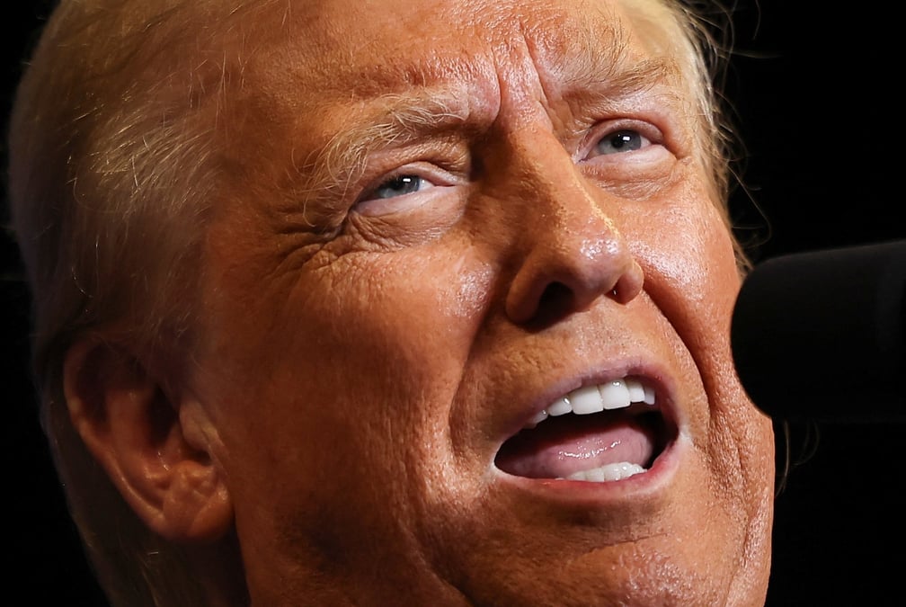 Republican presidential nominee and former u.s. president donald trump holds a campaign rally in novi, michigan