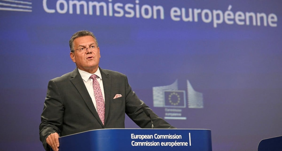 Le commissaire européen au commerce, Maros Sefcovic à Bruxelles, mercredi 3 septembre.