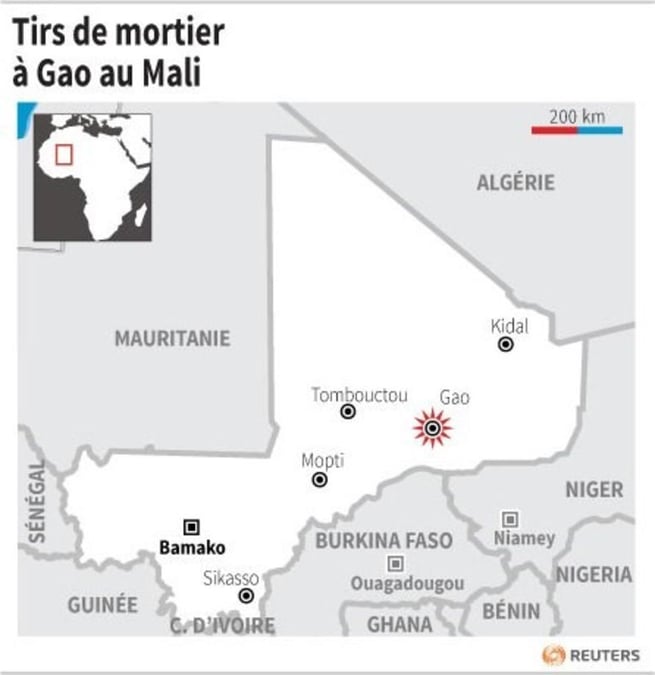 Tirs de mortier a gao au mali