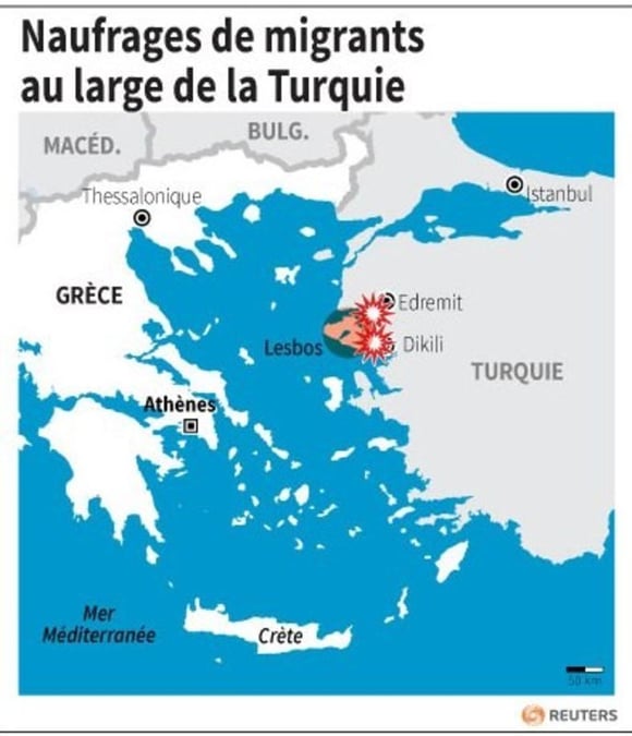 Naufrages de migrants au large de la turquie