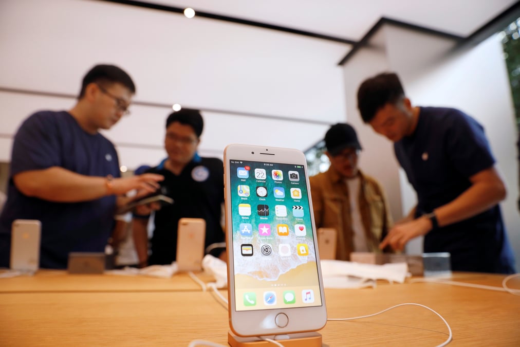 L'iphone 8 d'apple accueilli sans grand enthousiasme en asie