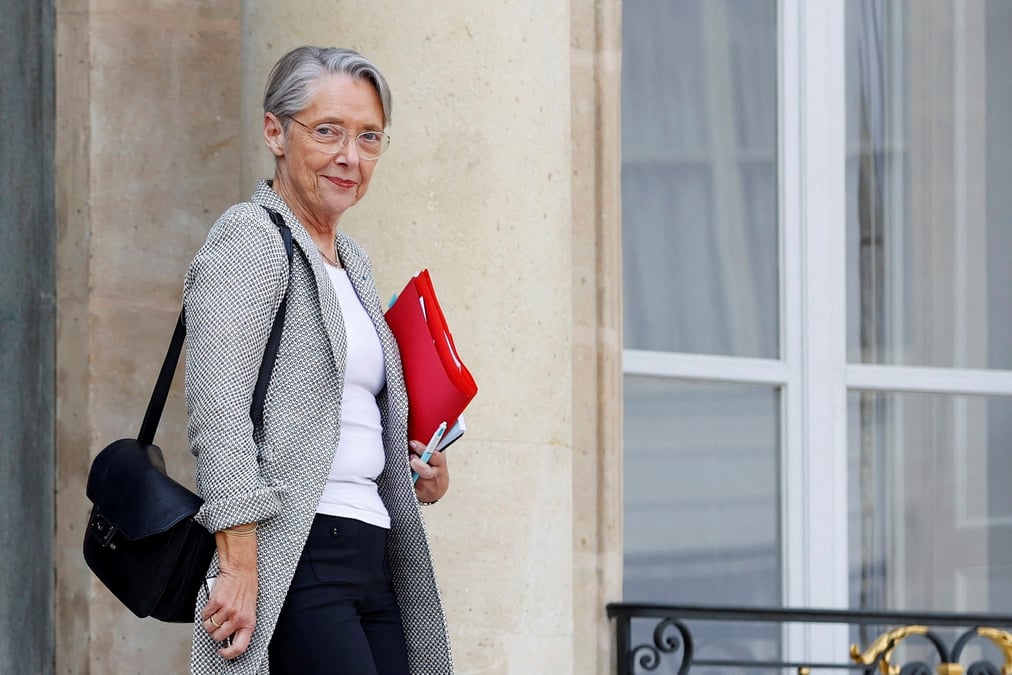 La premiere ministre francaise elisabeth borne a l'elysee
