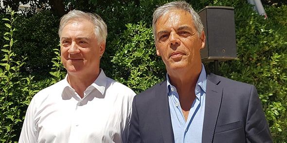 Michel Fréjaville et Michel Aimes, VP et DG de la nouvelle agence de développement économique de Béziers