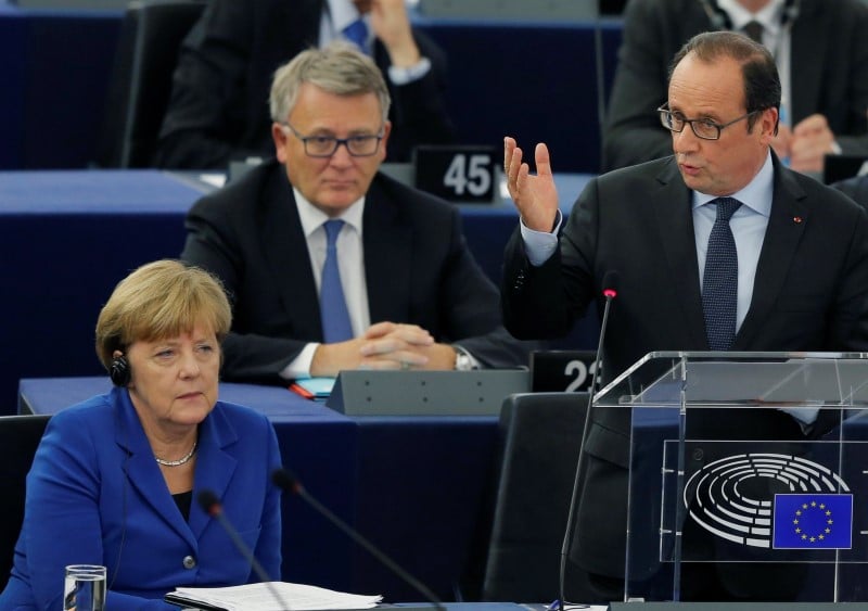 Face aux crises, francois hollande et angela merkel pronent un renforcement de l’europe 
