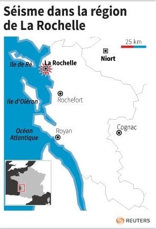 Seisme dans la region de la rochelle