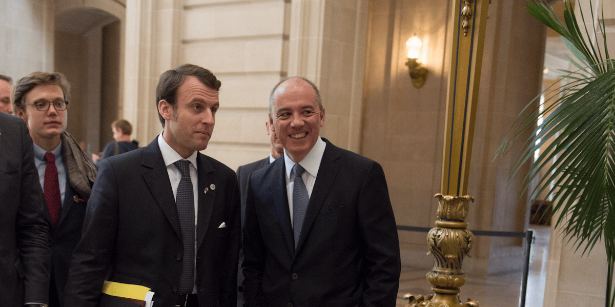 Emmanuel Macron et Stéphane Richard