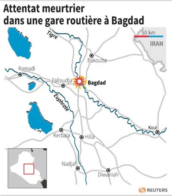 Une voiture piégée tue au moins 9 personnes à Bagdad
