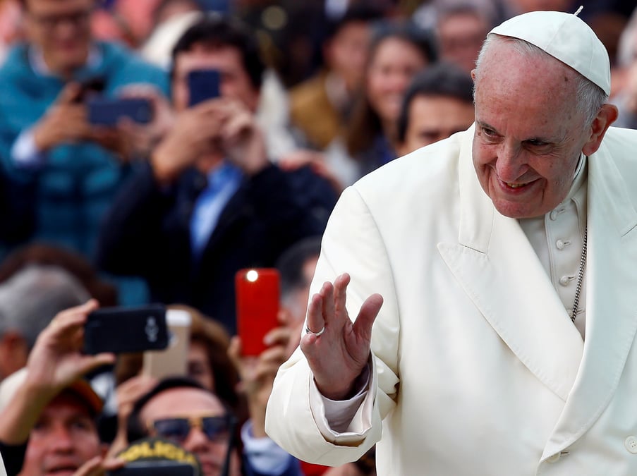 L'ancien chef des farc sollicite le pardon du pape