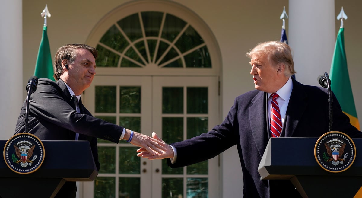 Trump pret a faire du bresil un allie majeur, "peut-etre" dans le cadre de l'otan