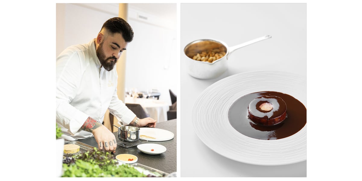 À gauche, Thibault Nizard spécialiste du célèbre plat. À droite, la version du restaurant Le Gabriel.