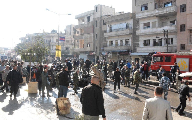 Bombe dans un bus a homs, en syrie, huit morts