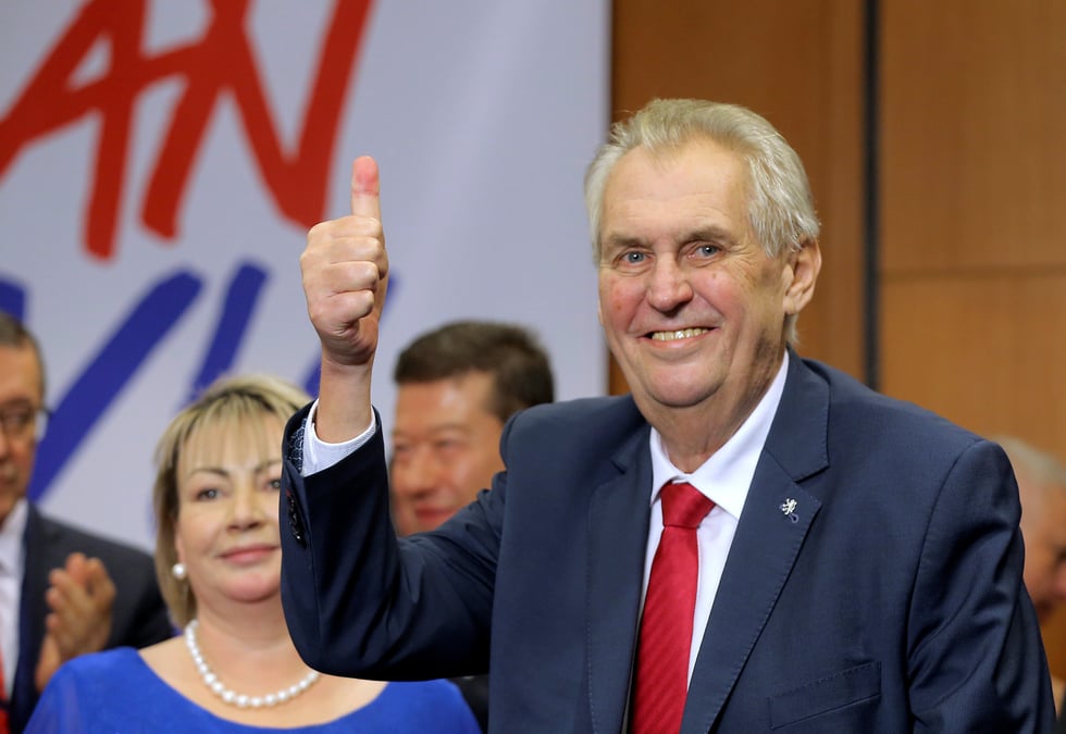 Milos zeman reelu president de la republique tcheque