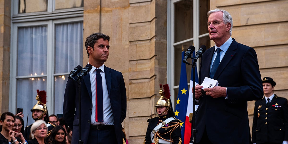 Gabriel Attal et Michel Barnier