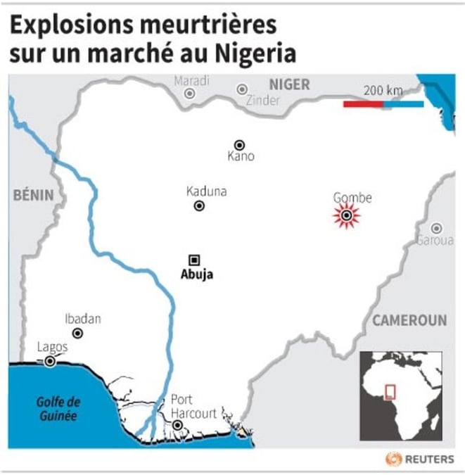 Explosions meurtrieres sur un marche au nigeria