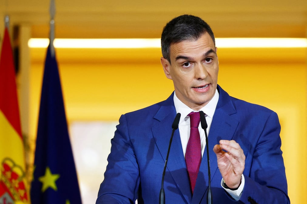 Le premier ministre espagnol pedro sanchez