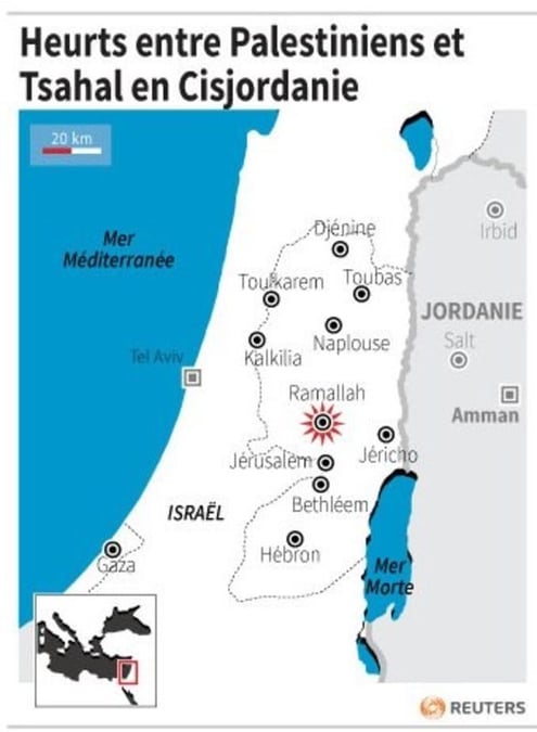 Heurts entre palestiniens et tsahal en cisjordanie