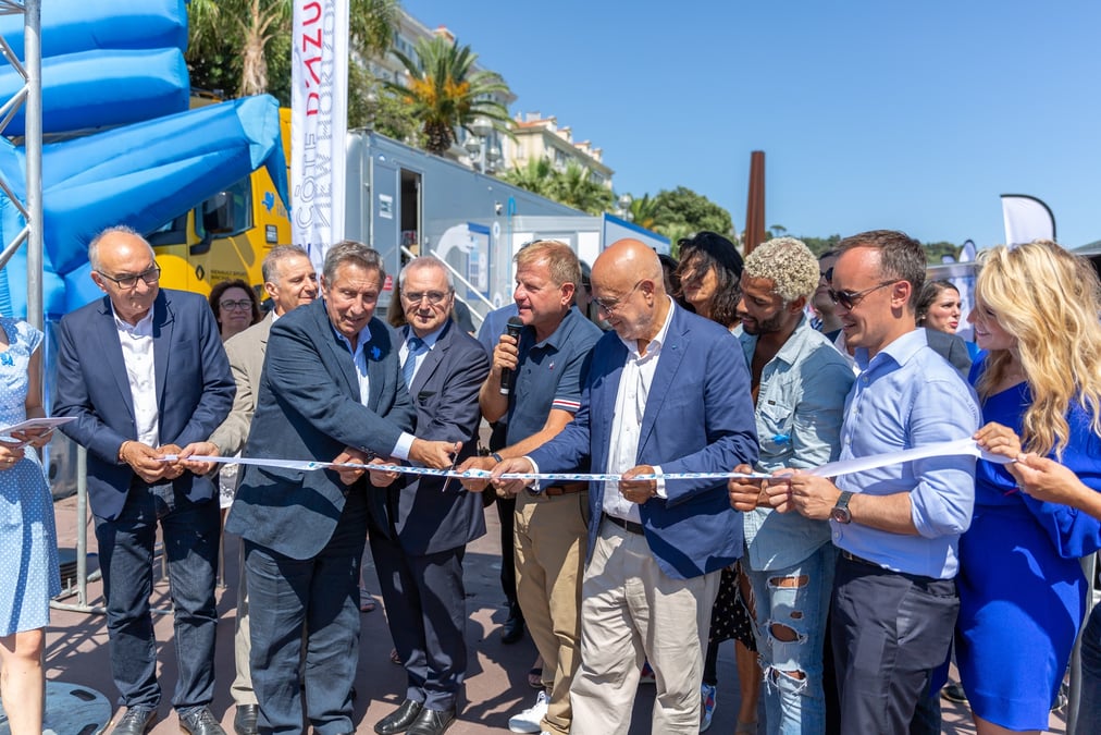 Cet après-midi (16 juillet 2019) à l'ouverture du Village French Fab Tour d'été à Nice.