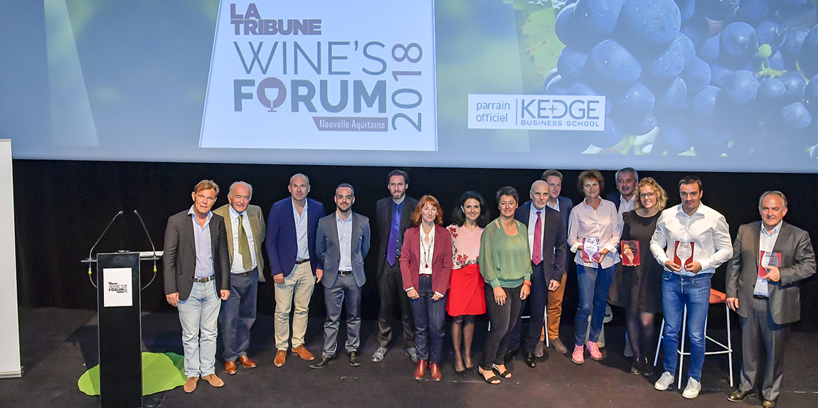 Les lauréats, partenaires et intervenants de la 5e édition de La Tribune Wine's Forum