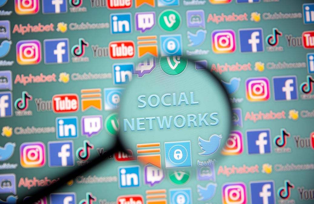 Une illustration des logos de differents reseaux sociaux