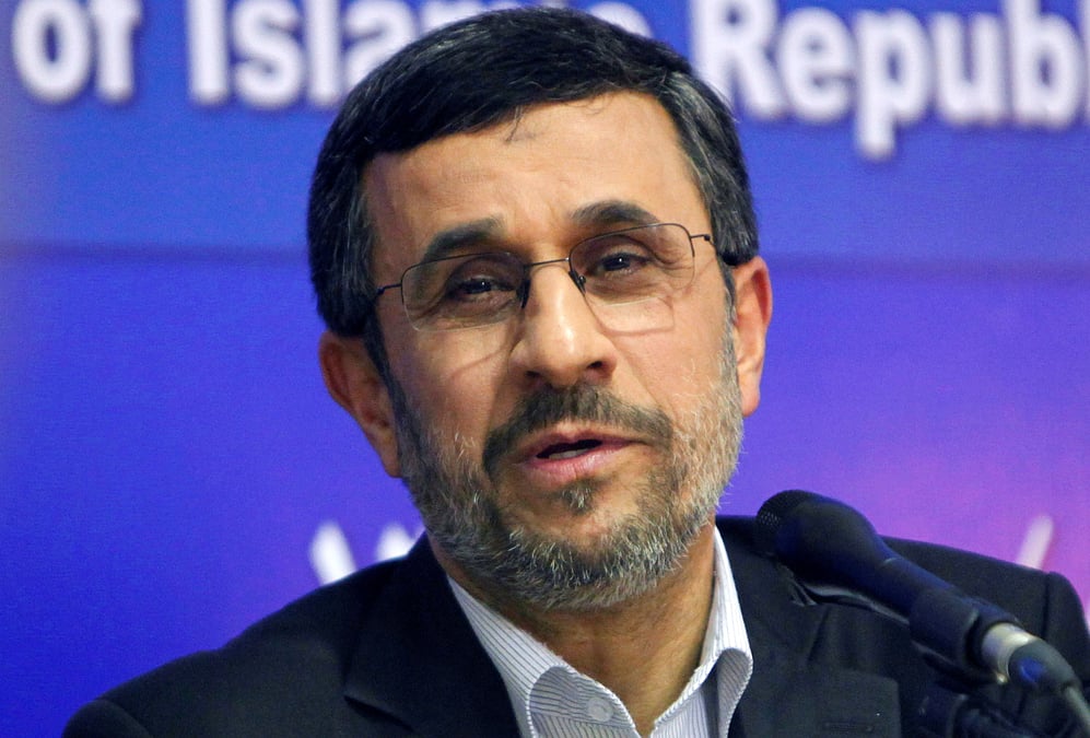 Mahmoud ahmadinejad, pas candidat a l'election presidentielle iranienne