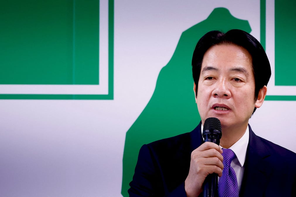 Le vice-president taiwanais william lai a taipe