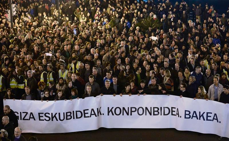 Manifestation à Bilbao pour soutenir les etarras emprisonnés