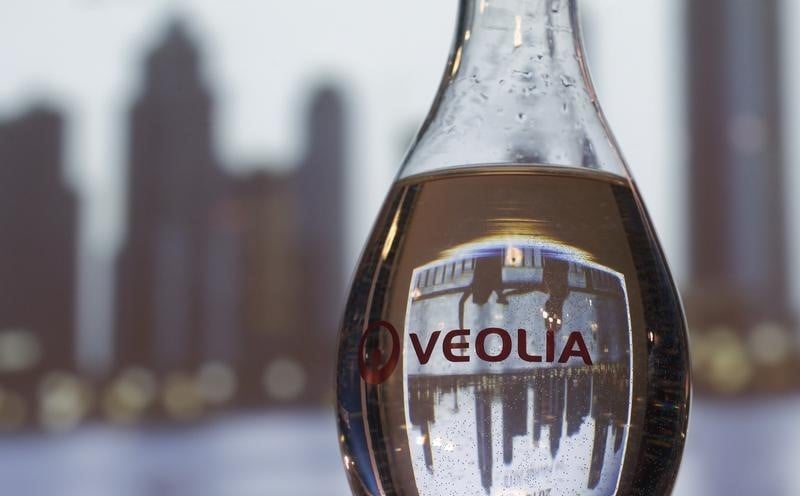 Bond du resultat net courant part du groupe de veolia en 2015