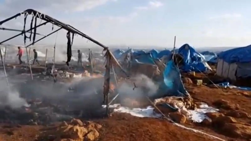 Damas dement le bombardement d'un camp de deplaces pres de sarmada