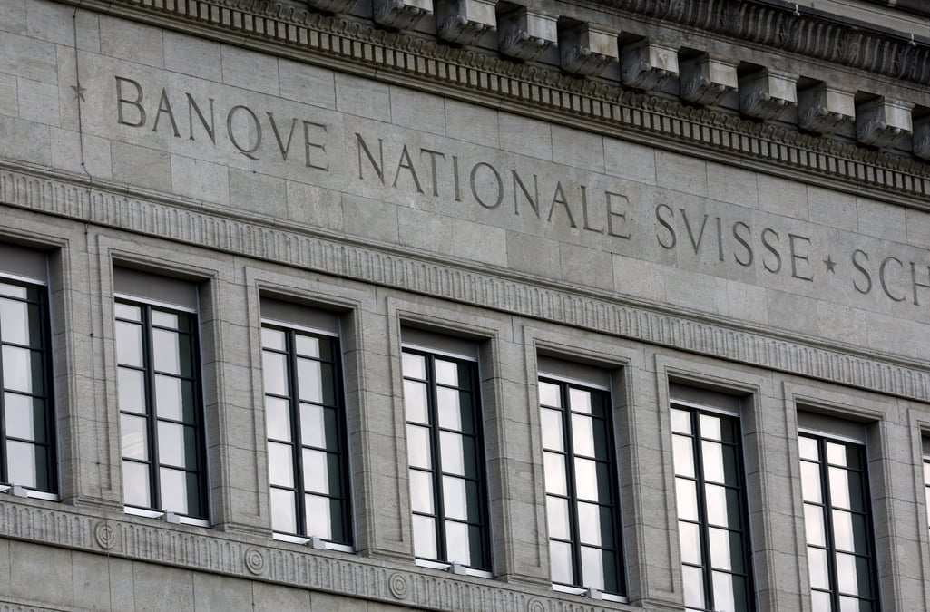 Swiss national bank building in zurich