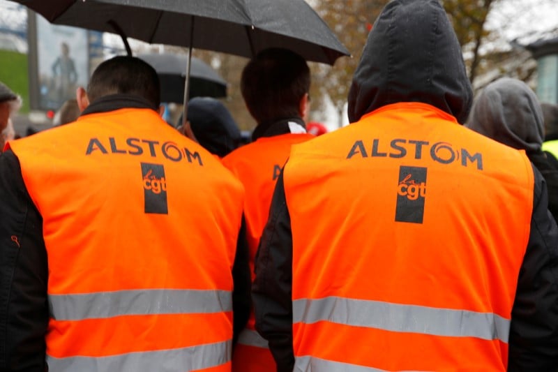 Journee de mobilisation dans les sites d'alstom et siemens