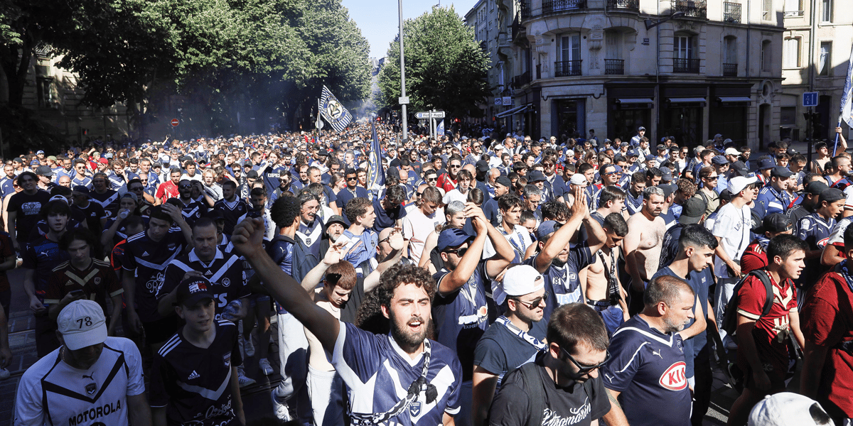 Manifestation Girondins de Bordeaux juillet 2022