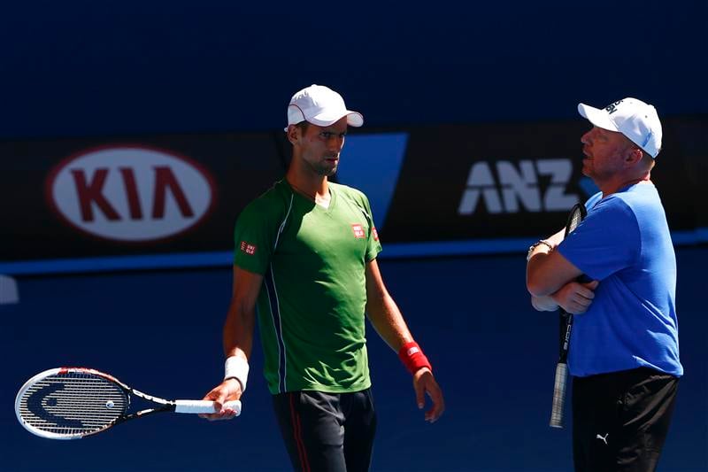 Open d'Australie: Novak Djokovic parie sur Boris Becker
