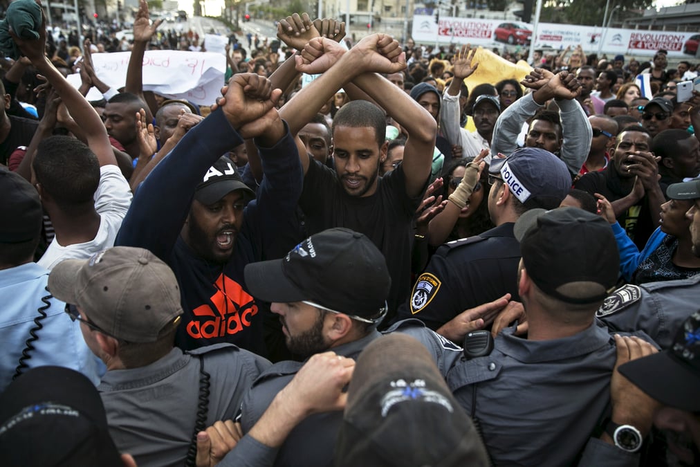 Manifestation de falachas a tel aviv