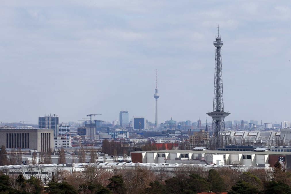 Vue de la skyline de berlin, en allemagne