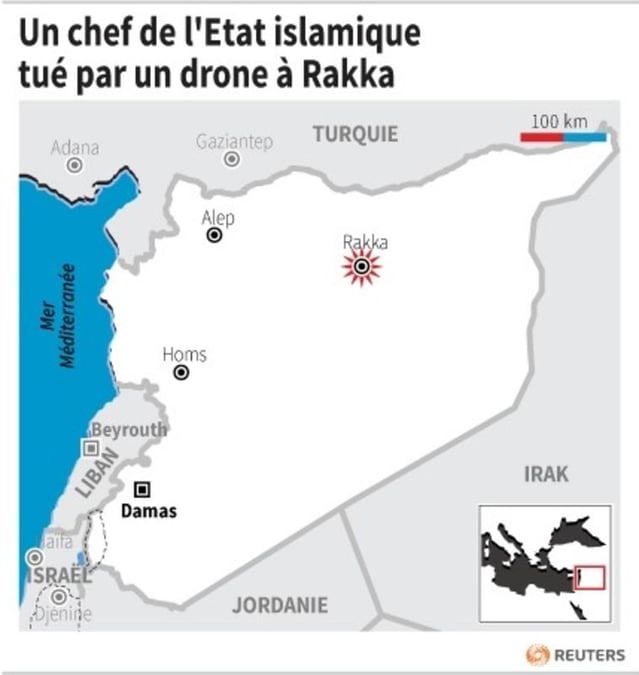 Un chef de l'etat islamique tue par un drone a rakka