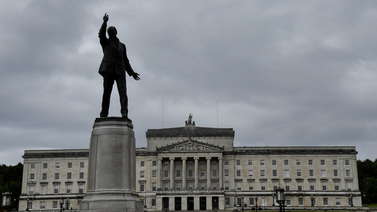 Photo d'archives d'une vue generale du parlement de stormont a belfast