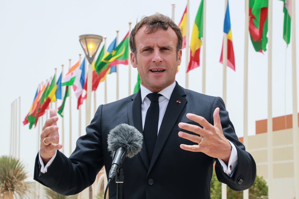 Macron a nouakchott pour un sommet du g5 sahel