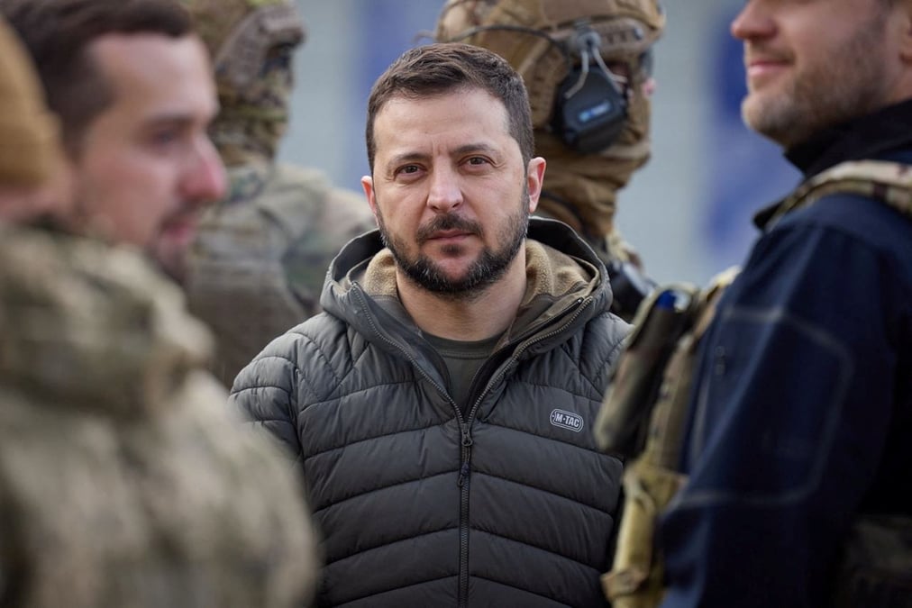Photo du president ukrainien, volodimir zelensky